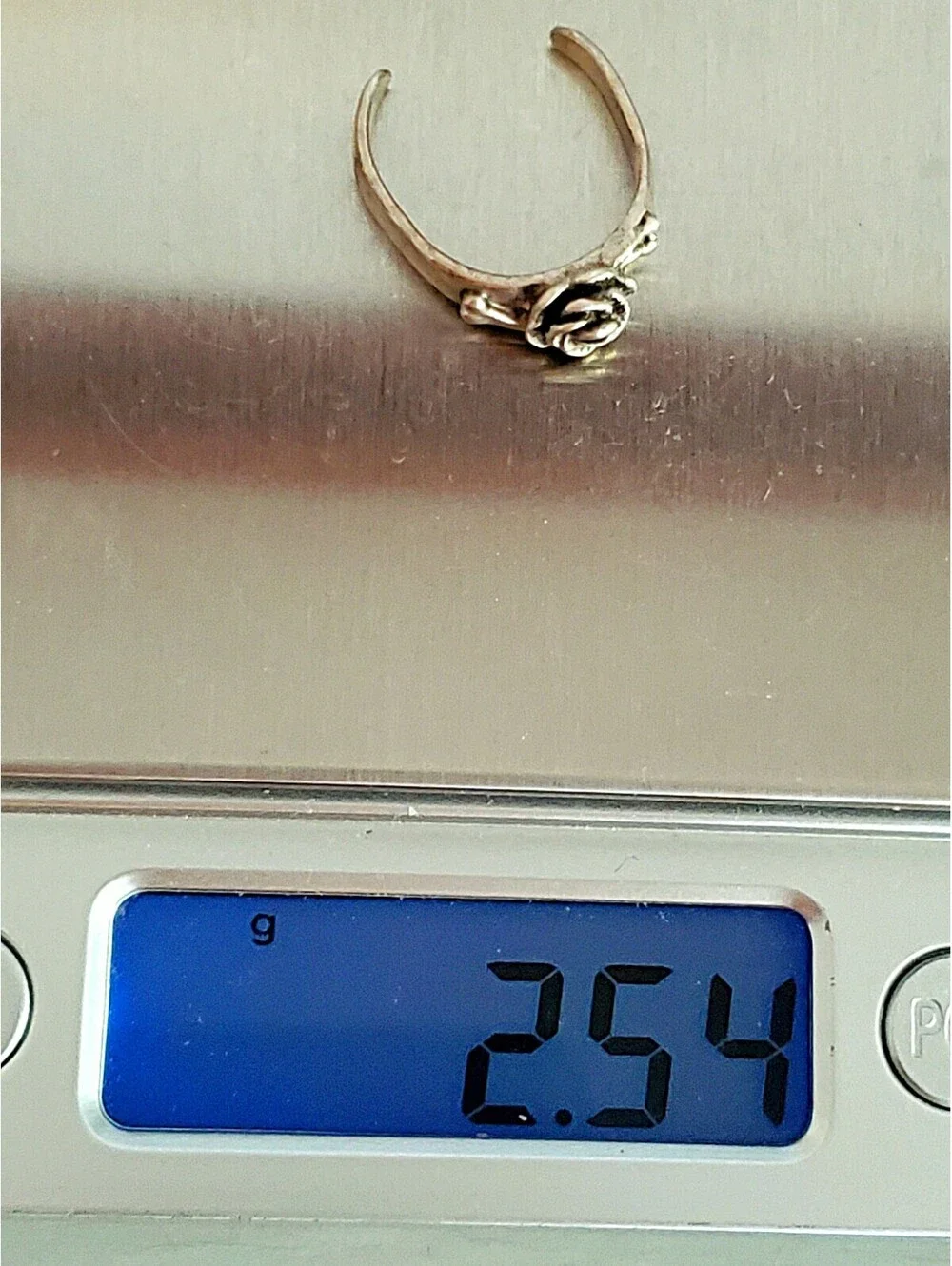 Vintage Sterling Silver Rose Toe Ring